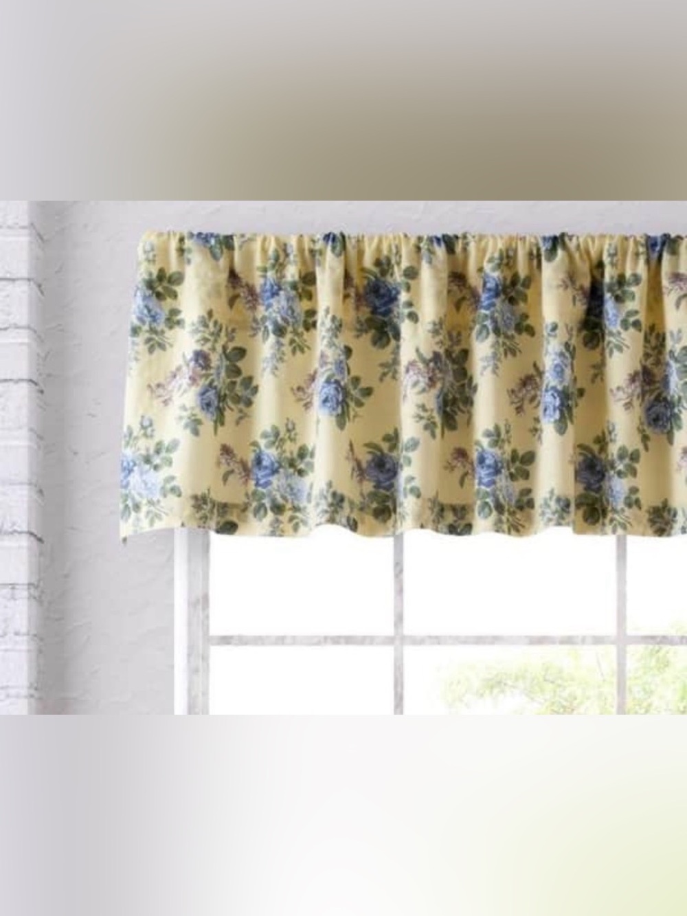 Laura Ashley Window Valance 86”x15” Designer Vintage Linley Yellow New In Pkg